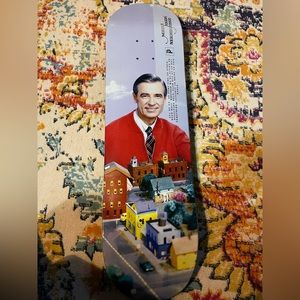 Primitive skateboard deck mister rogers neighborhood
